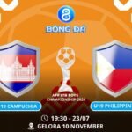 Soi kèo U19 Campuchia vs U19 Philippines 19h30 ngày 23/07