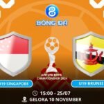 Soi kèo U19 Singapore vs U19 Brunei 15h00 ngày 25/07