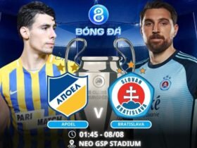 Soi kèo APOEL vs Slovan Bratislava 00h00 ngày 14/08