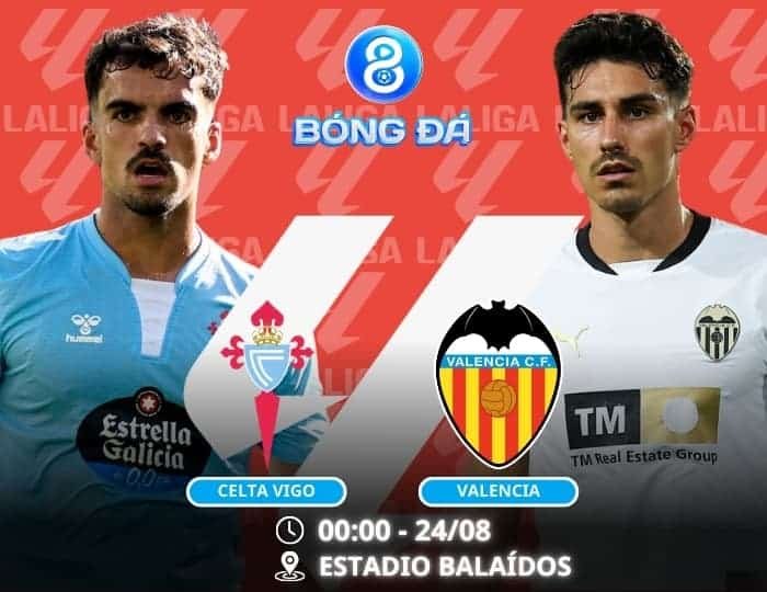 Soi kèo Celta Vigo vs Valencia 00h00 ngày 24/08