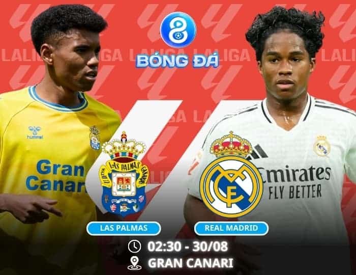 Soi kèo Las Palmas vs Real Madrid 02h30 ngày 30/08