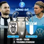 Soi kèo PAOK vs Malmo FF 00h30 ngày 14/08