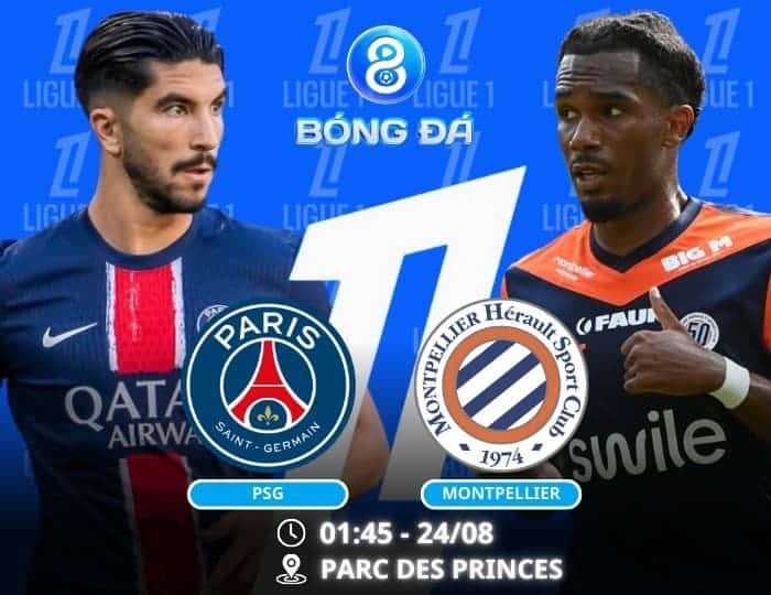 Soi kèo PSG vs Montpellier 01h45 ngày 24/08