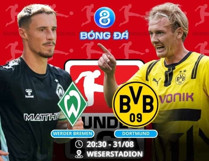 Soi kèo Werder Bremen vs Dortmund 20h30 ngày 31/08