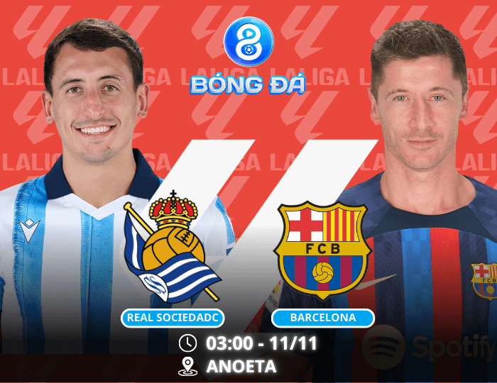 Nhận định, soi kèo Real Sociedad vs Barcelona 03h00 ngày 11/11