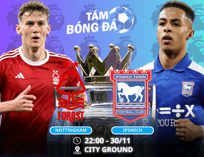 Nhận định, soi kèo Nottingham vs Ipswich 22h00 ngày 30/11