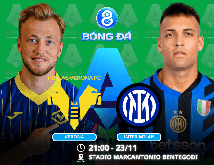 Nhận định, soi kèo Verona vs Inter Milan 21h00 ngày 23/11