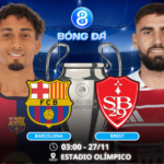 Nhận định, soi kèo Barcelona vs Brest 03h00 ngày 27/11