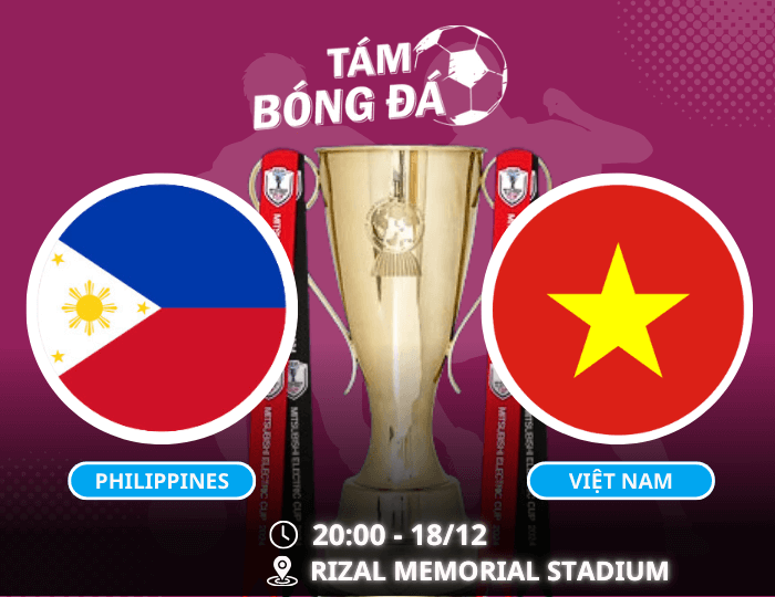 Nhận định, soi kèo Philippines vs Việt Nam 20h00 ngày 18/12