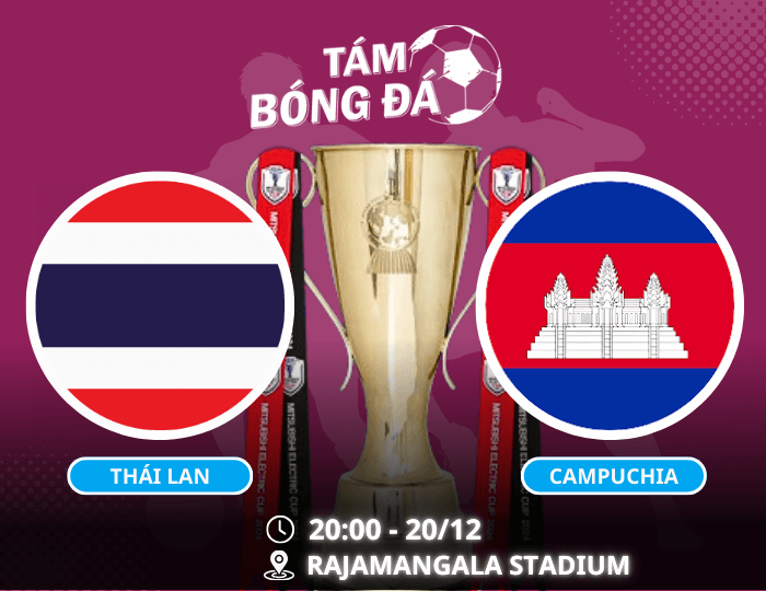 Nhận định, soi kèo Thái Lan vs Campuchia 20h00 ngày 20/12