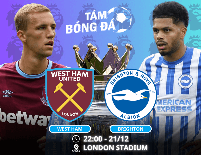 Nhận định, soi kèo West Ham vs Brighton 22h00 ngày 21/12