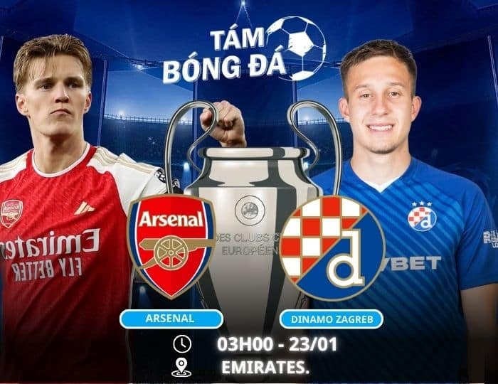 soi kèo Arsenal vs Dinamo Zagreb