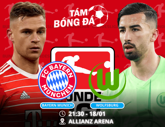 Nhận định, soi kèo Bayern Munich vs Wolfsburg 21h30 ngày 18/01