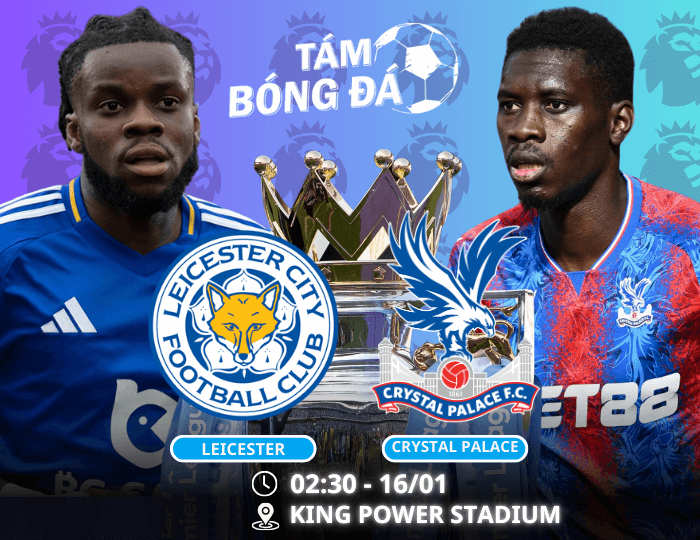 Nhận định, soi kèo Leicester vs Crystal Palace 02h30 ngày 16/01