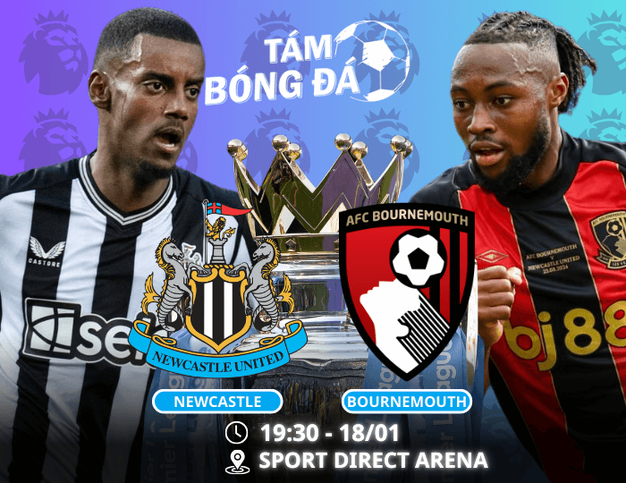 Nhận định, soi kèo Newcastle vs Bournemouth 19h30 ngày 18/01