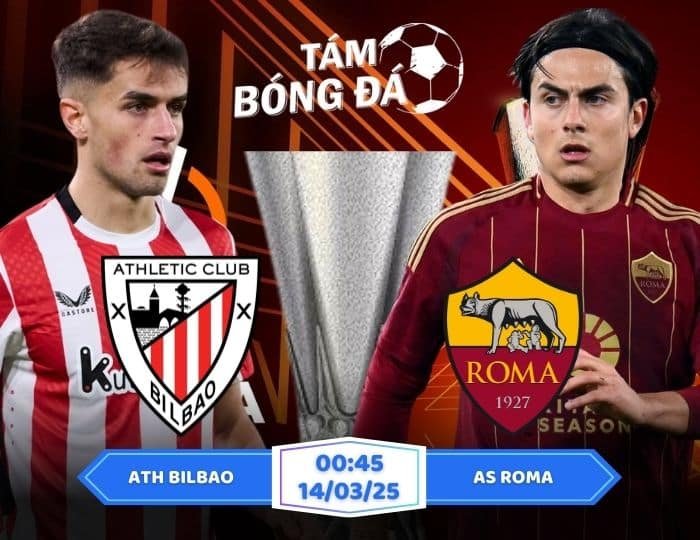 Soi kèo Ath Bilbao vs AS Roma 0h45 ngày 14/03